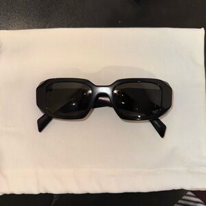 Prada Black Rectangular Sunglasses